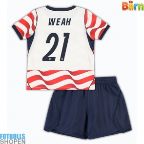 Billiga Förenta stater Timothy Weah #21 Hemmatröja Barn VM 2026 Kortärmad (+ Korta byxor)
